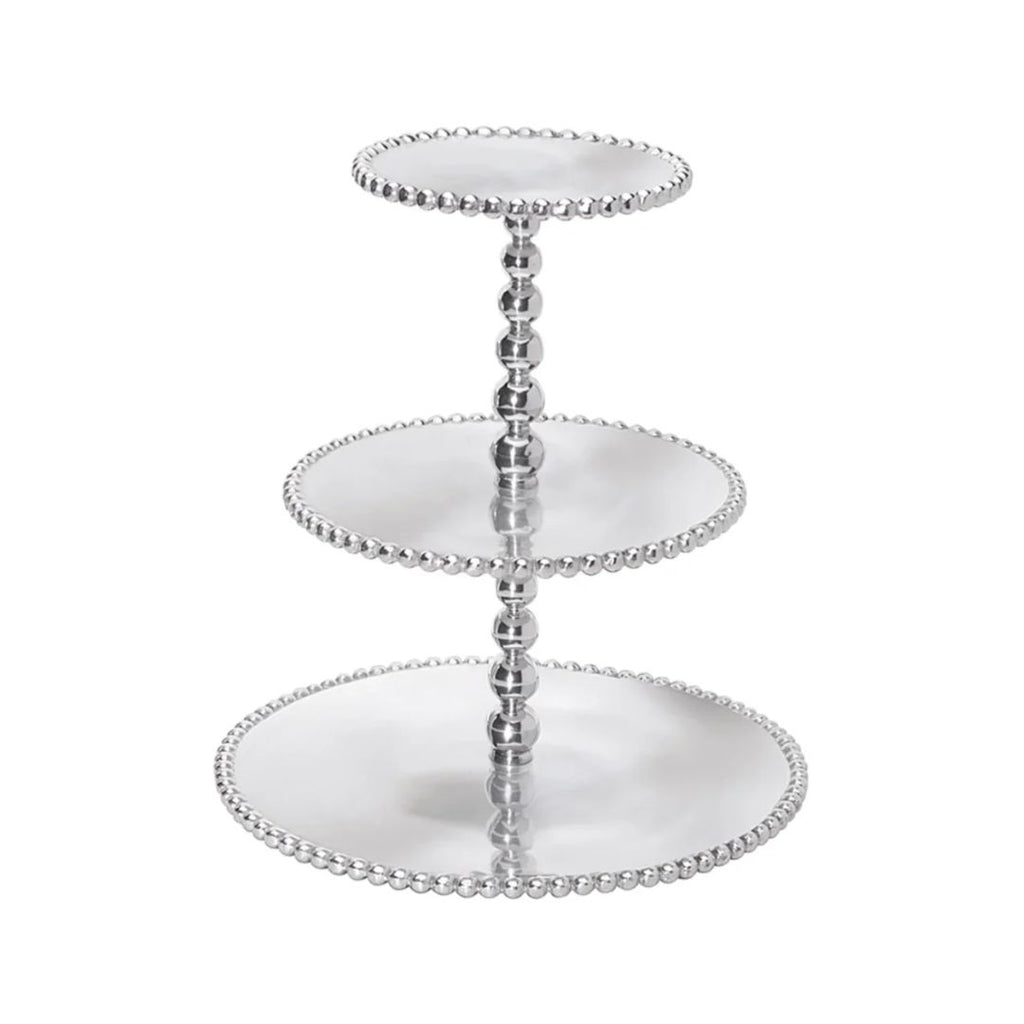 Pearl Aluminium Serving Tiered Stand, the best customized gift and gifts for her and for him from Inna Carton online shop Dubai, UAE!
