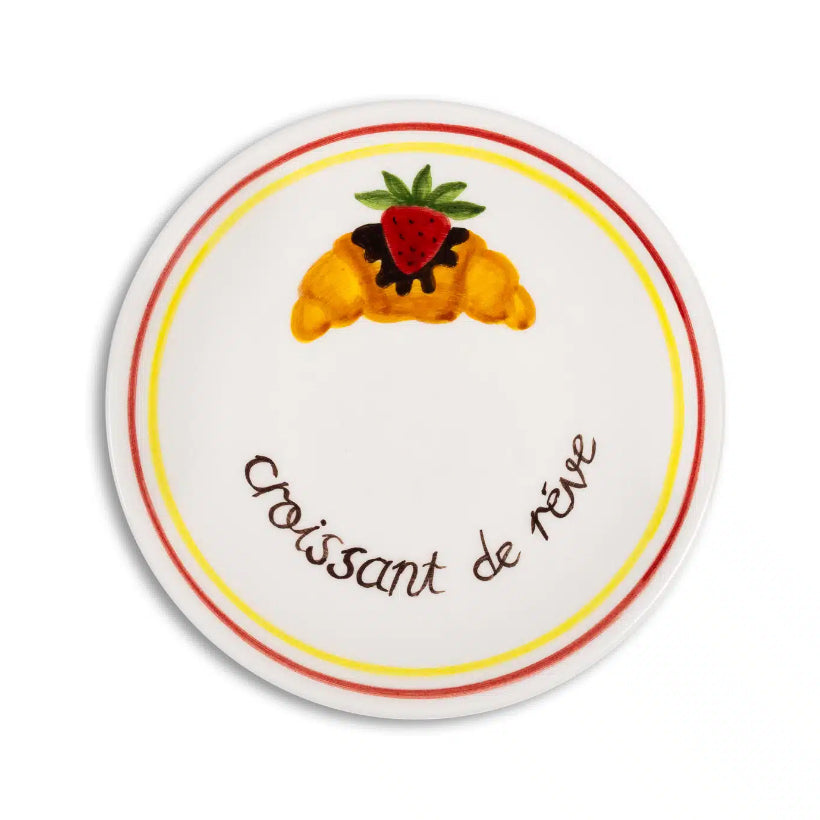 Petite Dessert Plate Croissant, the best customized gift and gifts for her and for him from Inna Carton online shop Dubai, UAE!