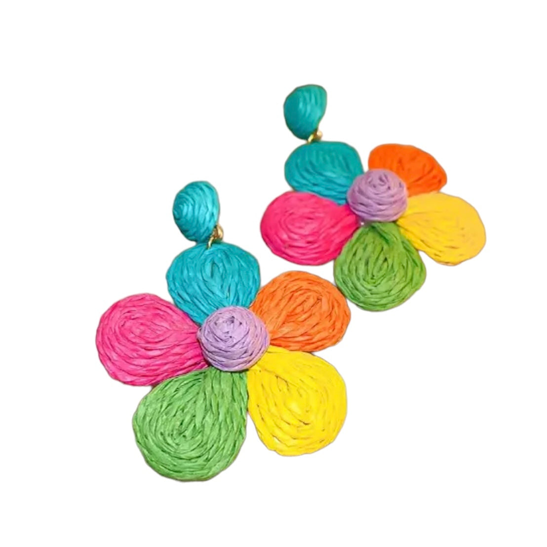 Aloha Earrings | Multicolor Raffia butterfly, shop the best gift gifts for her for him from Inna carton online store dubai, UAE!