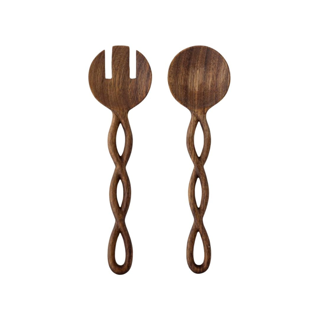 Pinar Wood Salad Server Set, the best customized gift and gifts for her and for him from Inna Carton online shop Dubai, UAE!