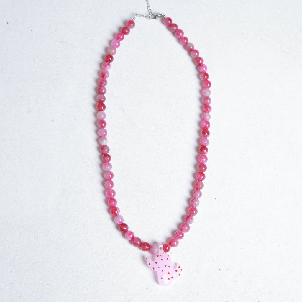 Pink Cactus Necklace, the best customized gift and gifts for her and for him from Inna Carton online shop Dubai, UAE!