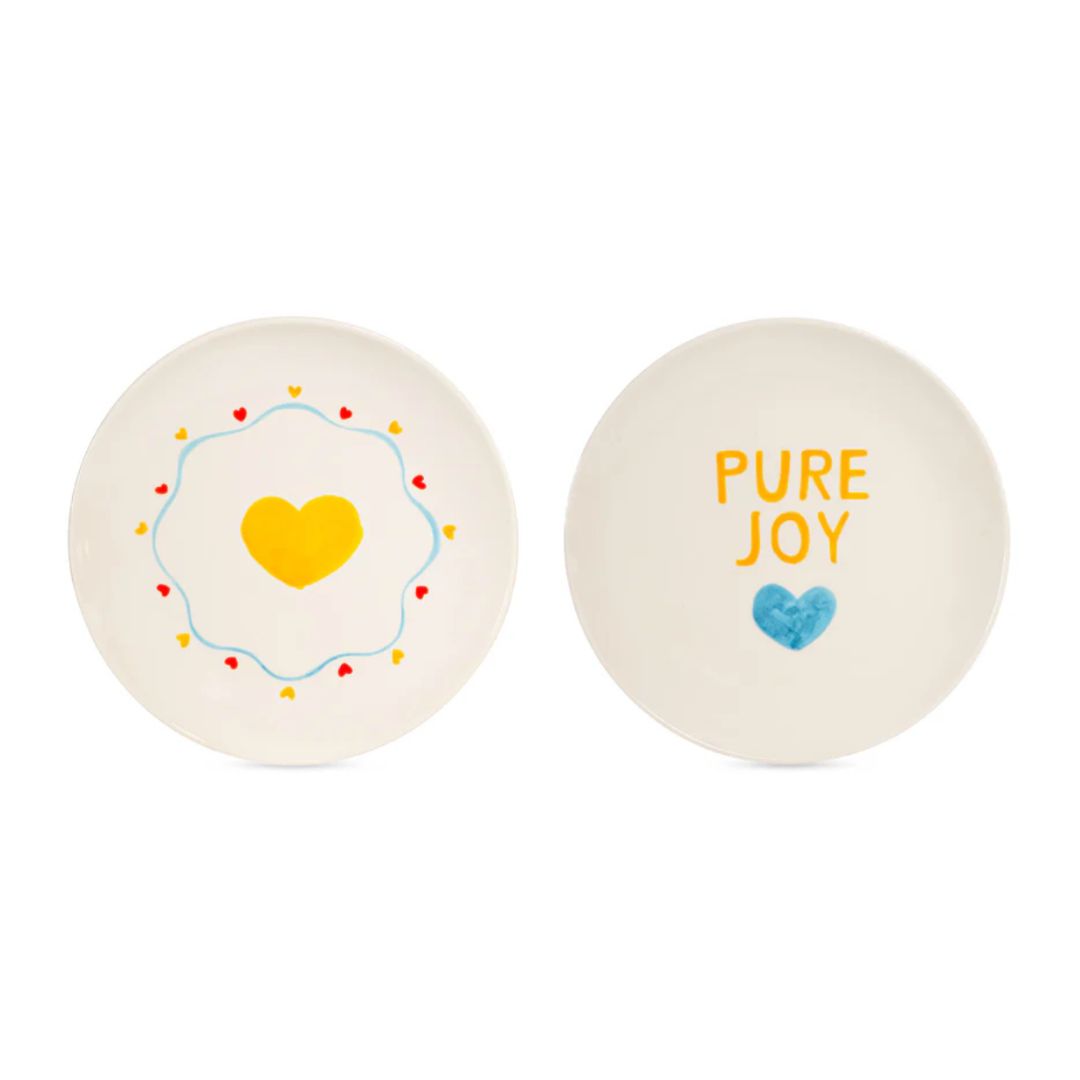 "Pure Joy" Stoneware Plates Set, the best customized gift and gifts for her and for him from Inna Carton online shop Dubai, UAE!
