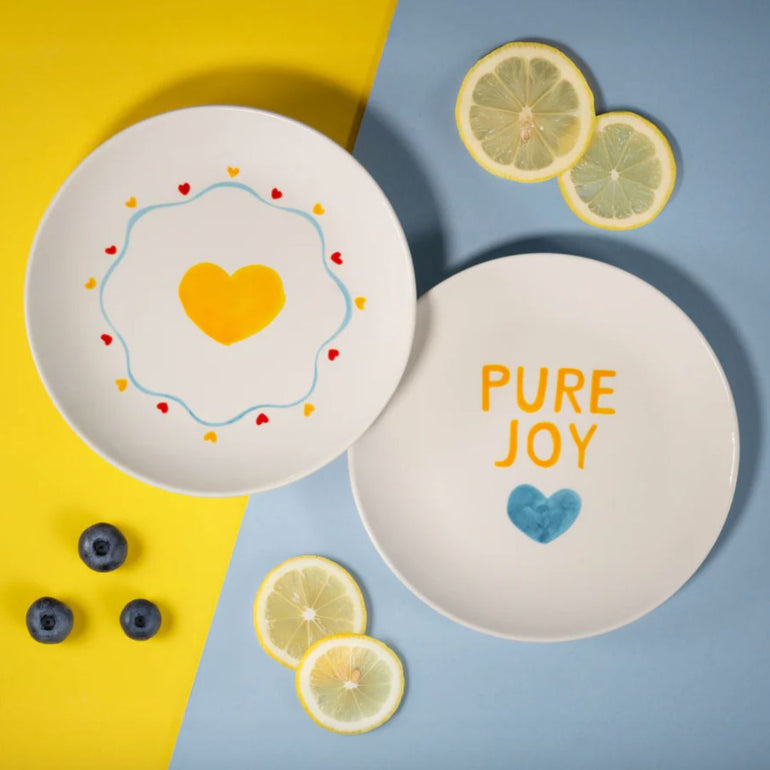 "Pure Joy" Stoneware Plates Set, the best customized gift and gifts for her and for him from Inna Carton online shop Dubai, UAE!
