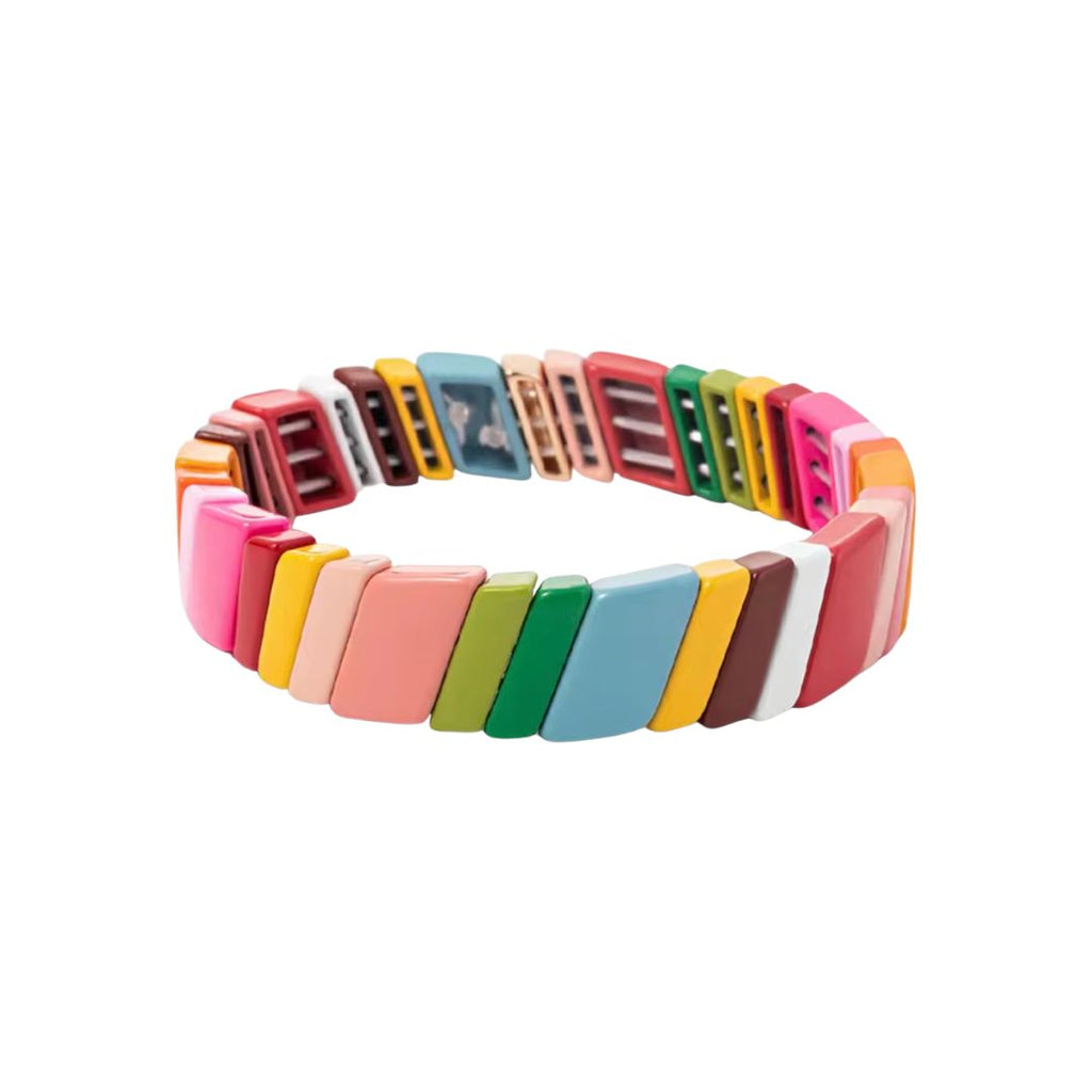 Rainbow Enamel Tile Bracelets, the best customized gift and gifts for her and for him from Inna Carton online shop Dubai, UAE!

