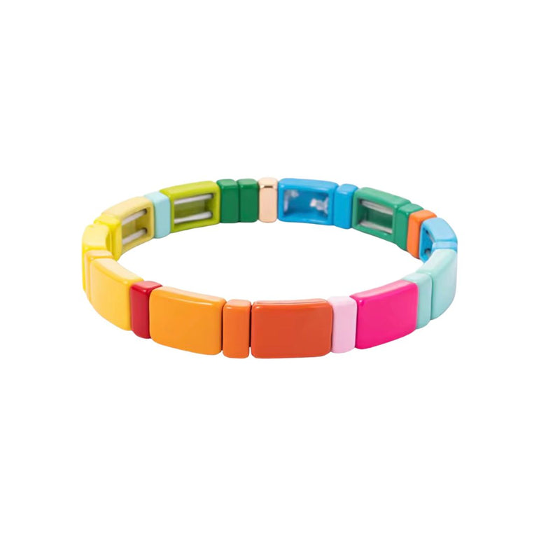 Rainbow Enamel Tile Bracelets, the best customized gift and gifts for her and for him from Inna Carton online shop Dubai, UAE!
