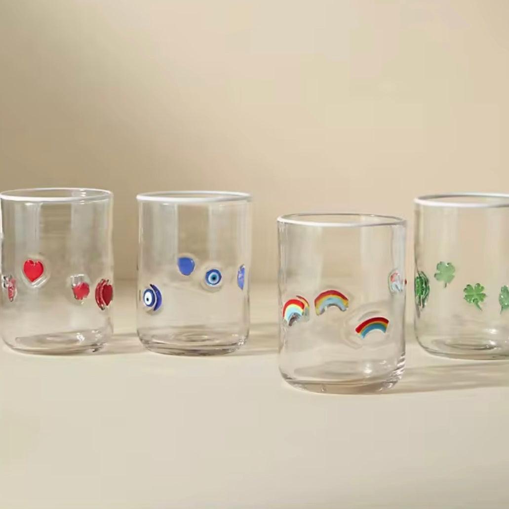 Rainbow Glass Tumblers, the best ramadan customize gift and gifts for her and for him from Inna Carton online shop Dubai, UAE!