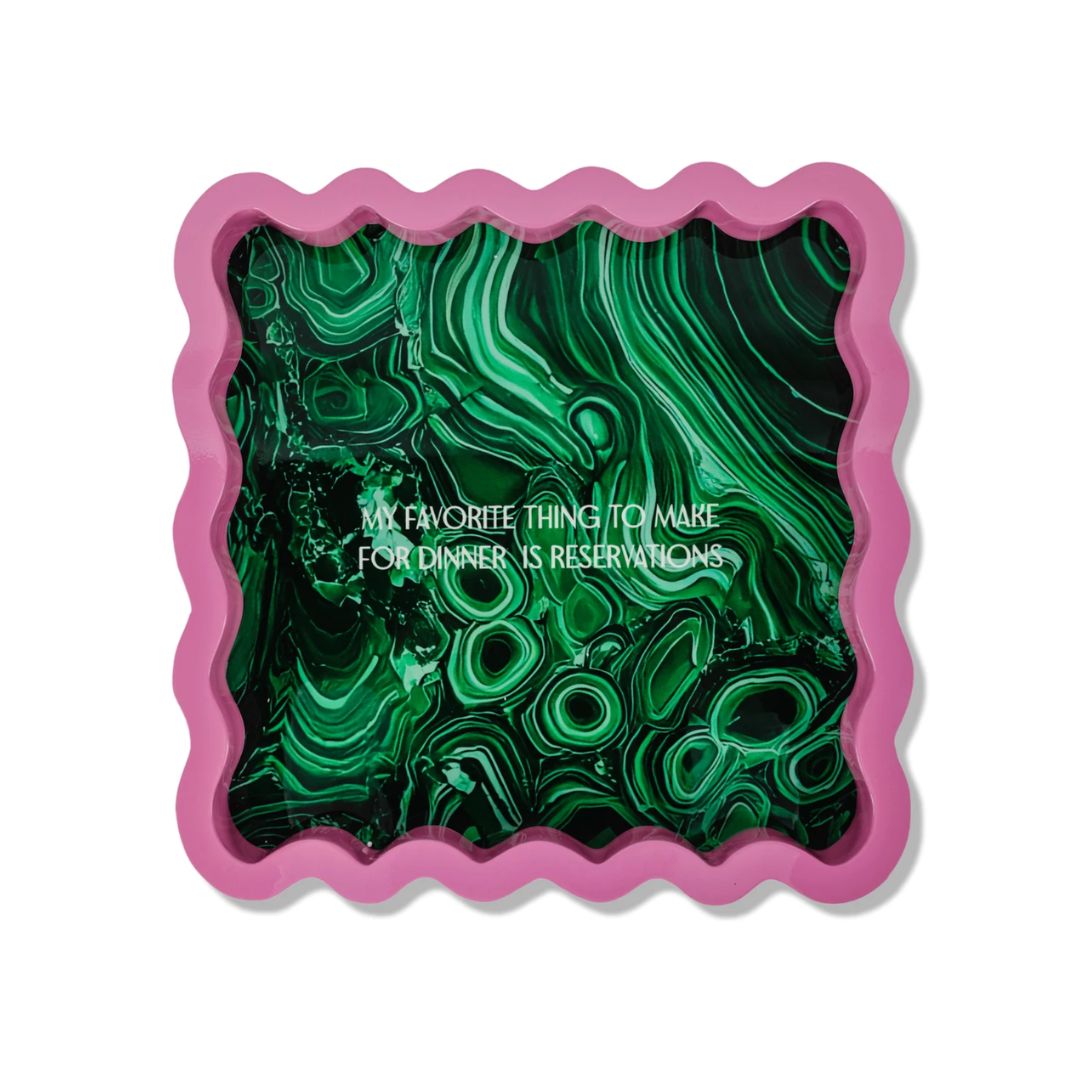 "Reservations" Large Laquer Tray, the best customized gift and gifts for her and for him from Inna Carton online shop Dubai, UAE!

