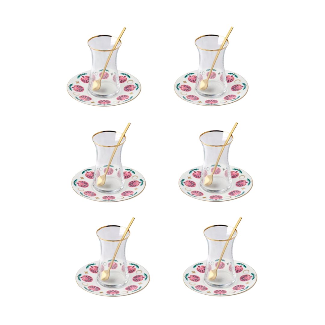 Sahara Rose Glass Tea Cups, the best customized gift and gifts for her and for him from Inna Carton online shop Dubai, UAE!
