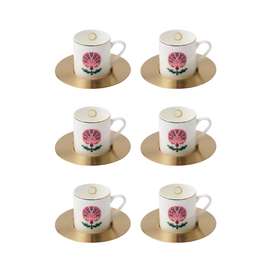 Sahara Rose Porcelain Coffee Cups With Saucer, the best customized gift and gifts for her and for him from Inna Carton online shop Dubai, UAE!

