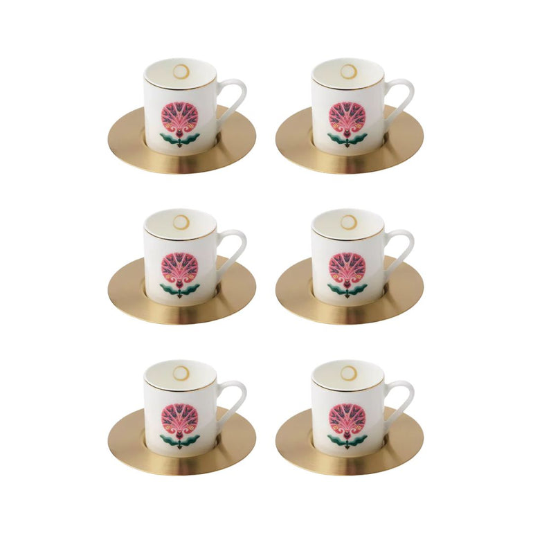 Sahara Rose Porcelain Coffee Cups With Saucer, the best customized gift and gifts for her and for him from Inna Carton online shop Dubai, UAE!
