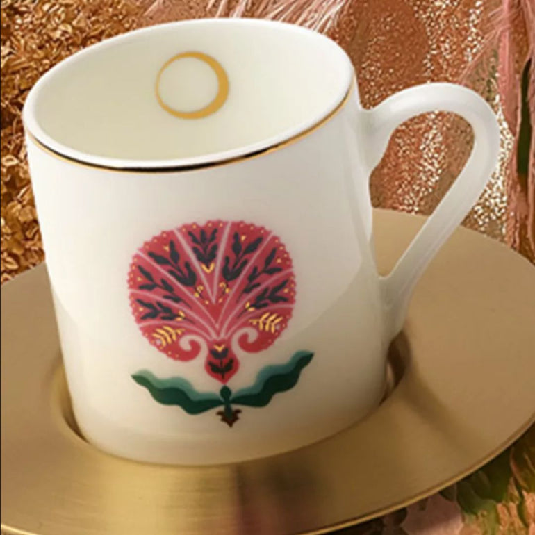 Sahara Rose Porcelain Coffee Cups With Saucer, the best customized gift and gifts for her and for him from Inna Carton online shop Dubai, UAE!

