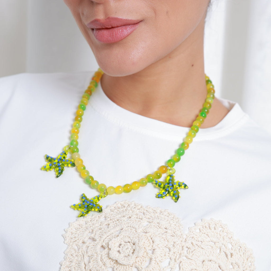 Sea Star Jasper Necklace, the best customized gift and gifts for her and for him from Inna Carton online shop Dubai, UAE!