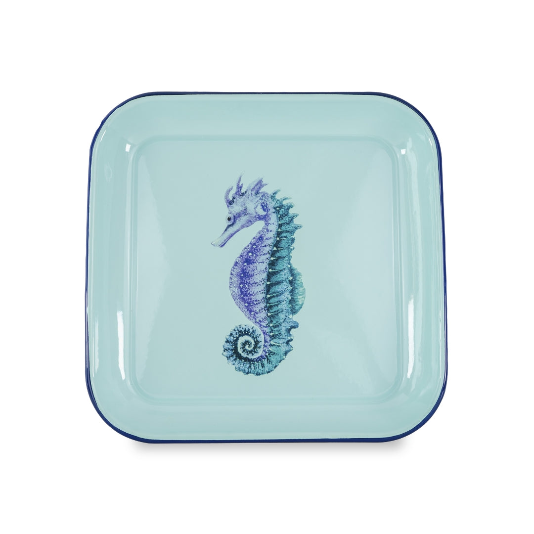 Seahorse Enamel Platter Tray, the best customized gift and gifts for her and for him from Inna Carton online shop Dubai, UAE!
