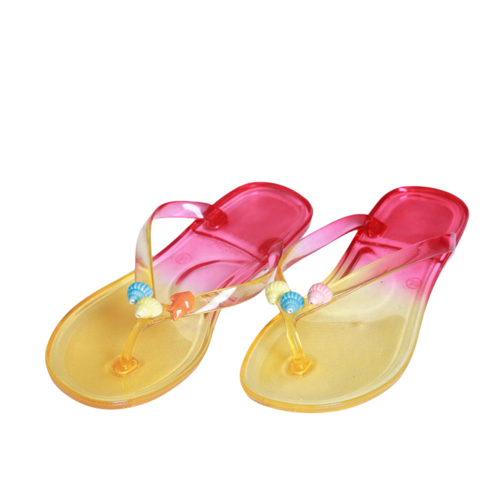 Seashell Jelly Flip Flop Yellow, the best customized gift and gifts for her and for him from Inna Carton online shop Dubai, UAE!