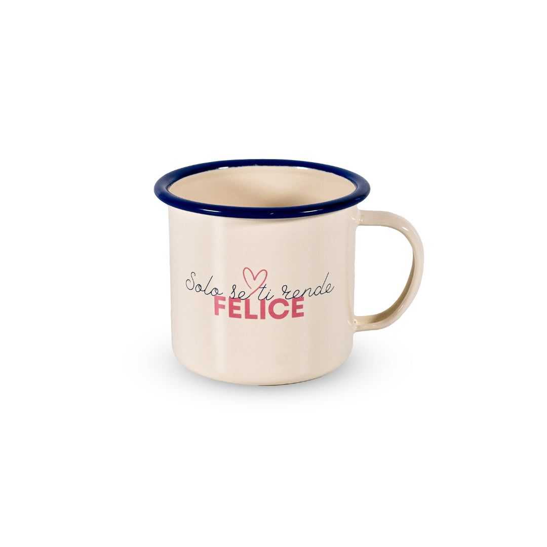Retro Enamel Mug Solo Te Tiende Felice, the best customized gift and gifts for her and for him from Inna Carton online shop Dubai, UAE!
