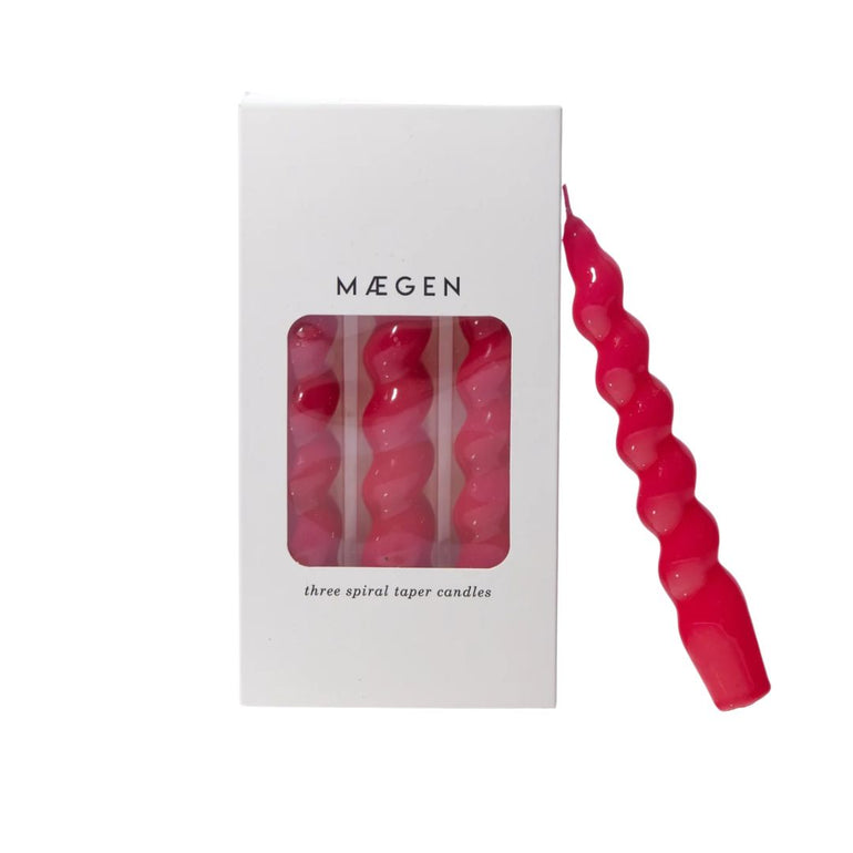 Spiral Taper Candle Set Magenta, the best customized gift and gifts for her and for him from Inna Carton online shop Dubai, UAE!
