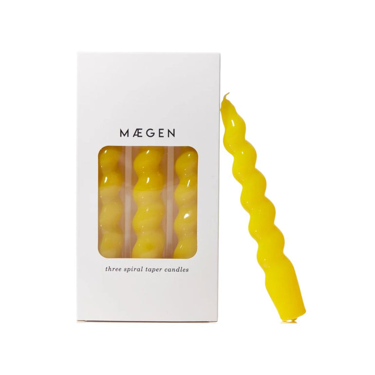 Spiral Taper Candle Set Yellow, the best customized gift and gifts for her and for him from Inna Carton online shop Dubai, UAE!
