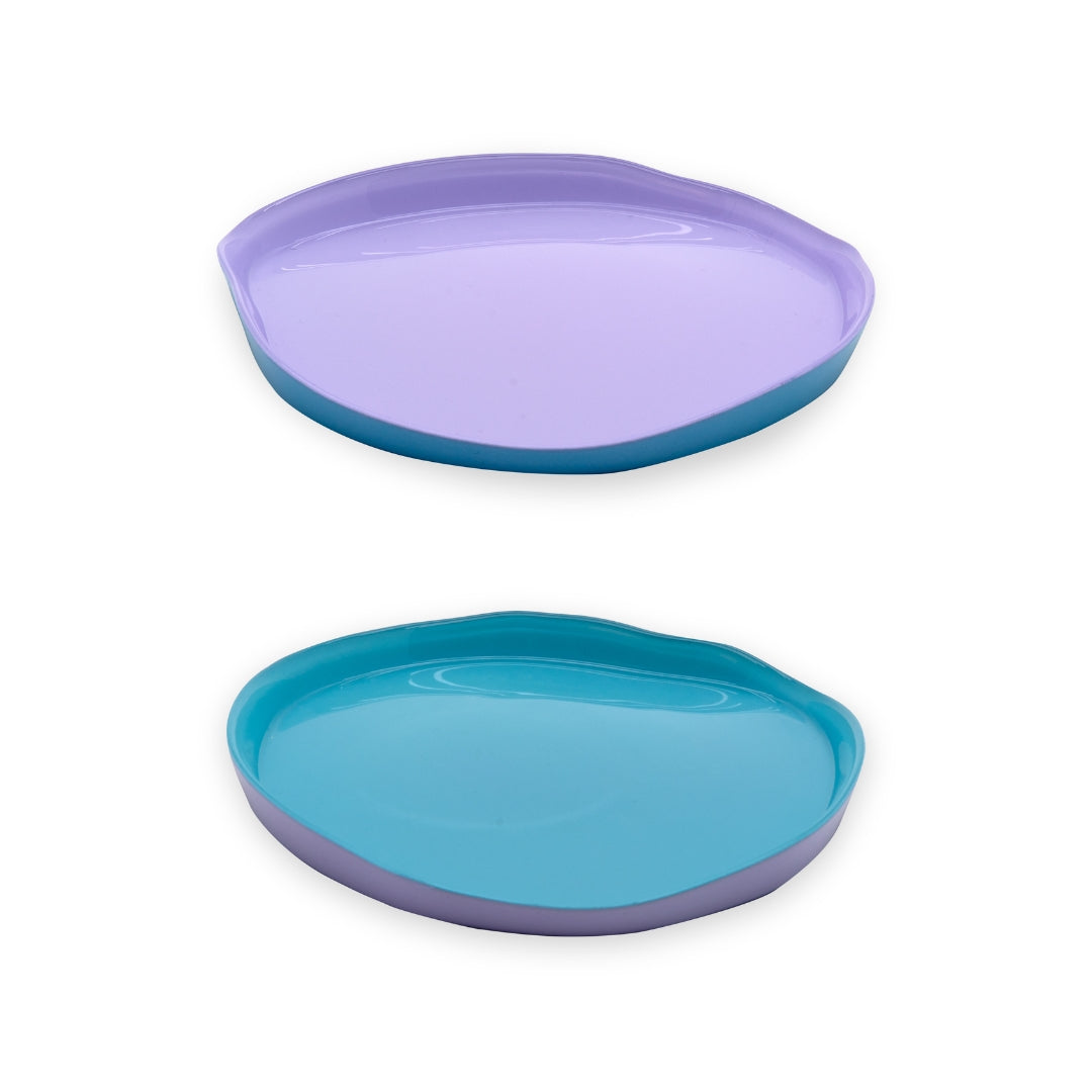 Splash Glass Side Plates Set Lilac & Turquoise, the best customized gift and gifts for her and for him from Inna Carton online shop Dubai, UAE!
