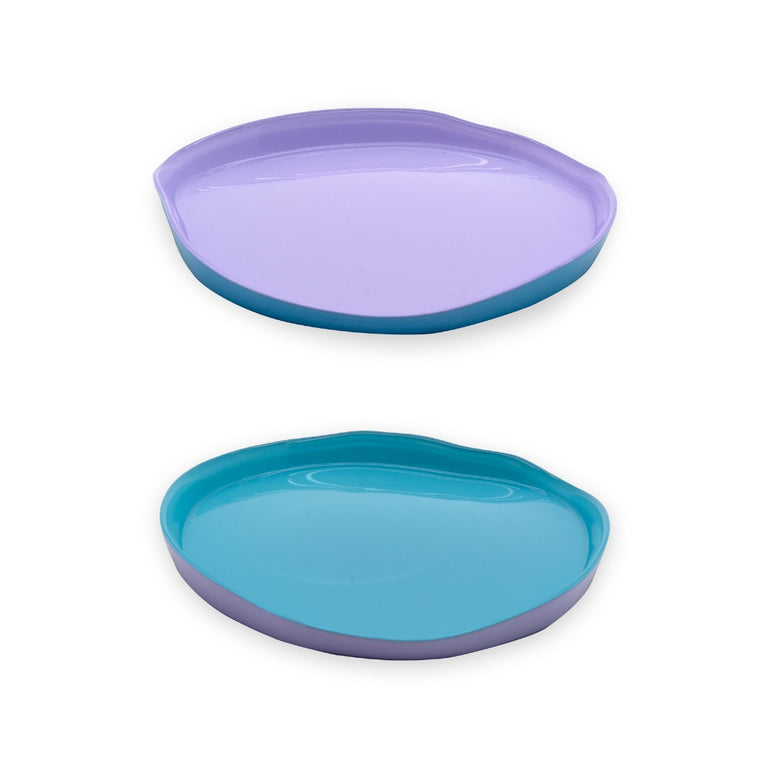 Splash Glass Side Plates Set Lilac & Turquoise, the best customized gift and gifts for her and for him from Inna Carton online shop Dubai, UAE!
