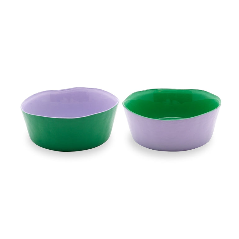 Splash Glass Bowls Medium Set Lilac & Green, the best customized gift and gifts for her and for him from Inna Carton online shop Dubai, UAE!
