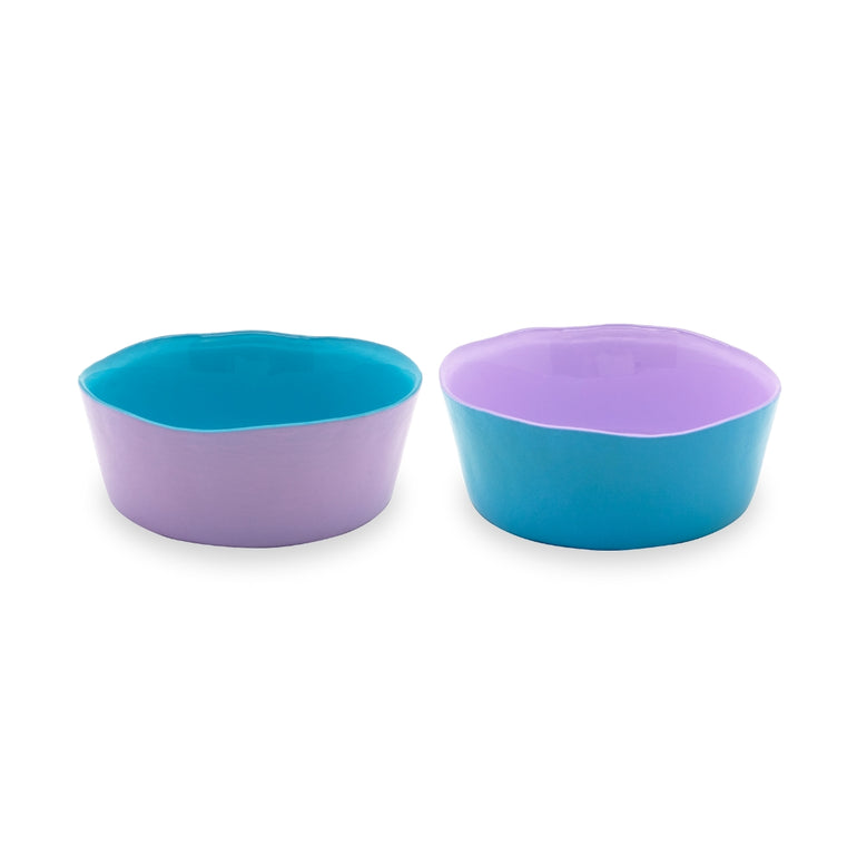 Splash Glass Bowls Small Set Turquoise & Lilac, the best customized gift and gifts for her and for him from Inna Carton online shop Dubai, UAE!
