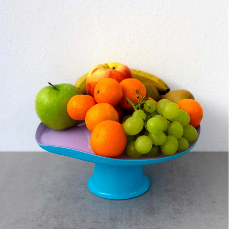 Splash Platter Glass Stand Lilac & Turquoise, the best customized gift and gifts for her and for him from Inna Carton online shop Dubai, UAE!
