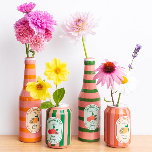 Strawberry Lemonade Bottle Vase, the best customized gift and gifts for her and for him from Inna Carton online shop Dubai, UAE!