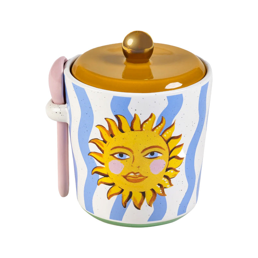 Sun Sugar Pot & Spoon Set, the best customized gift and gifts for her and for him from Inna Carton online shop Dubai, UAE!