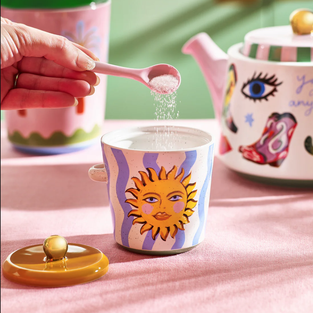 Sun Sugar Pot & Spoon Set, the best customized gift and gifts for her and for him from Inna Carton online shop Dubai, UAE!