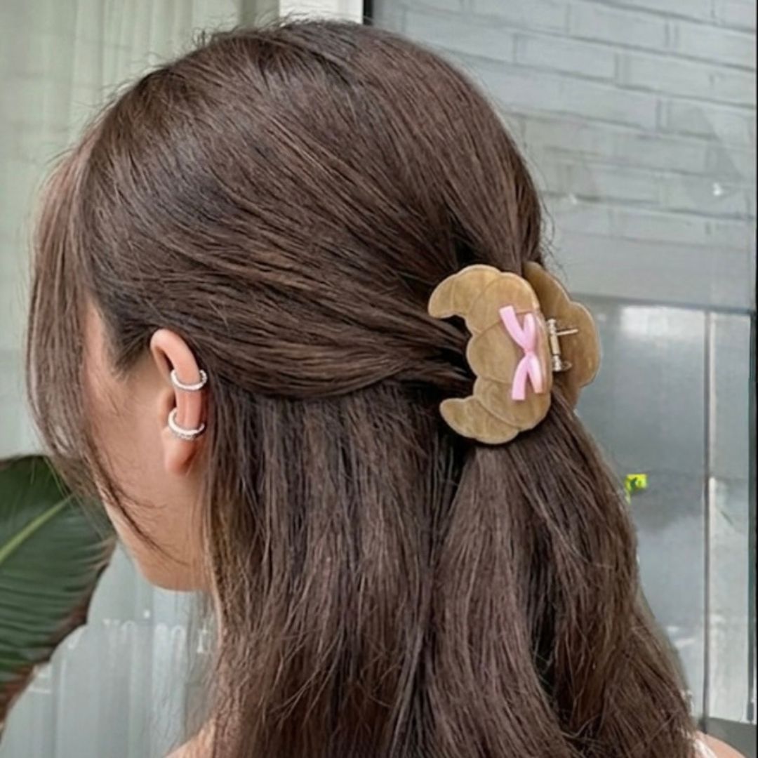 Sweet Croissant Hair Claw Clip, the best customized gift and gifts for her and for him from Inna Carton online shop Dubai, UAE!
