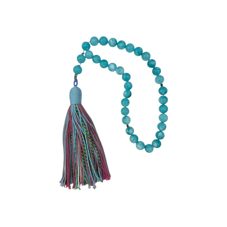 Tasbeeh Semi Precious 33 Beads | Blue Jade, the best customized gift and gifts for her and for him from Inna Carton online shop Dubai, UAE!
