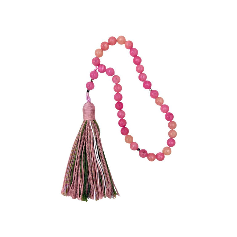 Tasbeeh Semi Precious 33 Beads | Pink Jade, the best customized gift and gifts for her and for him from Inna Carton online shop Dubai, UAE!

