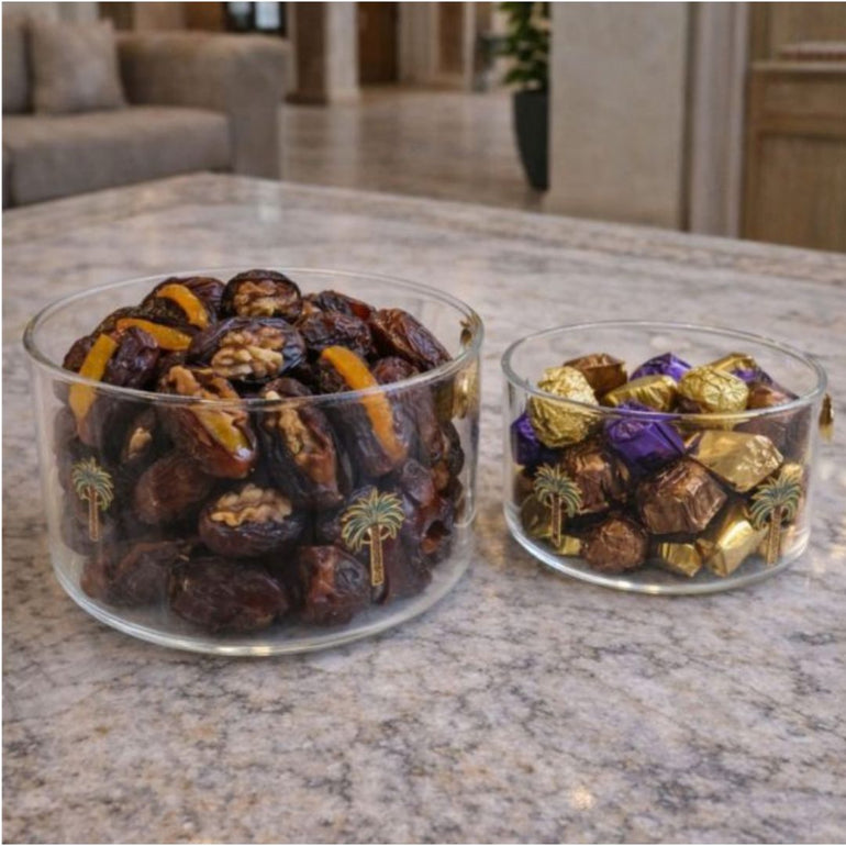 The Palm Glass Bowl | Large, the best customized gift and gifts for her and for him from Inna Carton online shop Dubai, UAE!
