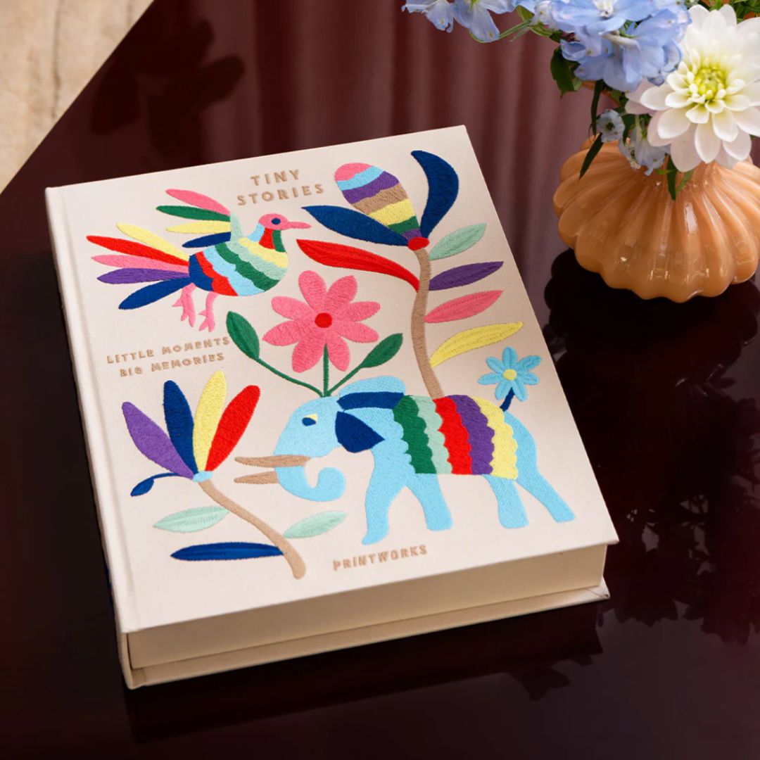 Tiny Stories Embroidered Photo Album, the best customized gift and gifts for her and for him from Inna Carton online shop Dubai, UAE!
