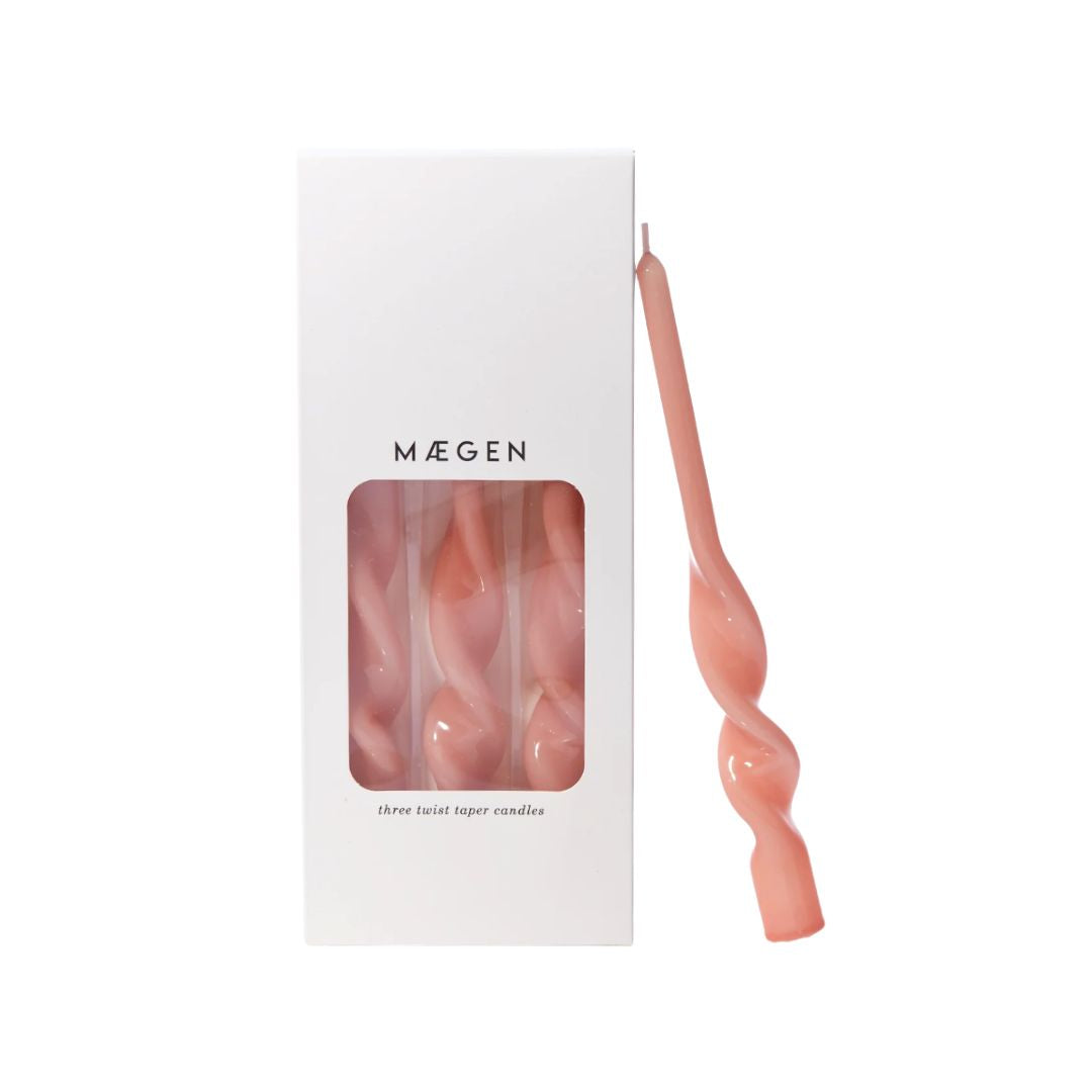 Twisted Taper Candle Set Plaster Pink, the best customized gift and gifts for her and for him from Inna Carton online shop Dubai, UAE!
