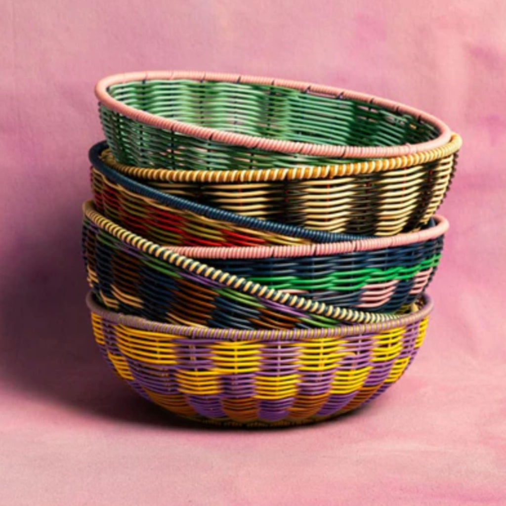 Woven Bowl | Yellow & Lilac, the best customized gift and gifts for her and for him from Inna Carton online shop Dubai, UAE!
