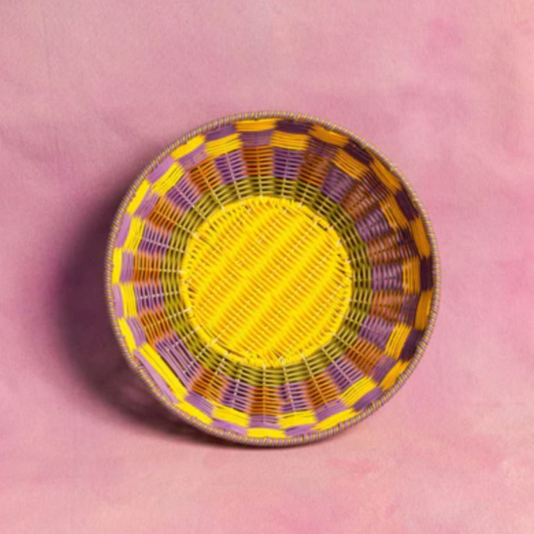 Woven Bowl | Yellow & Lilac, the best customized gift and gifts for her and for him from Inna Carton online shop Dubai, UAE!
