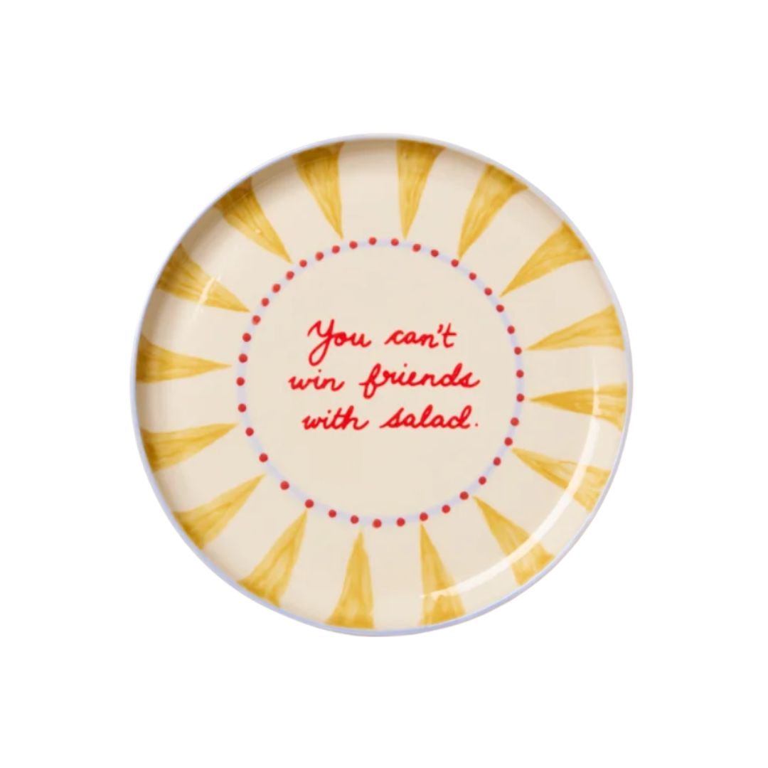 You Can't Win Friends with Salad Ceramic Plate, the best customized gift and gifts for her and for him from Inna Carton online shop Dubai, UAE!
