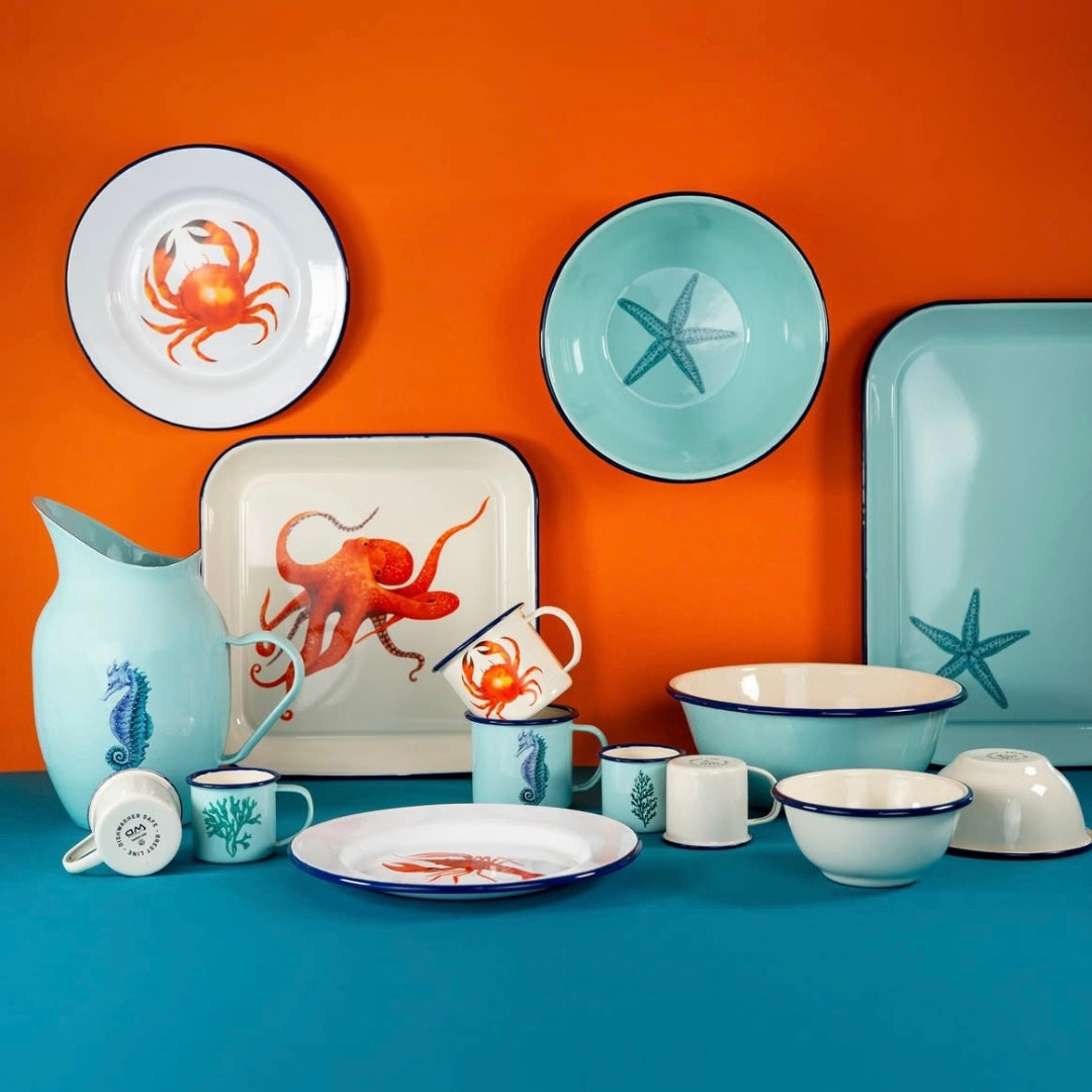 Crab Enamel Dinner Plate, the best customized gift and gifts for her and for him from Inna Carton online shop Dubai, UAE!
