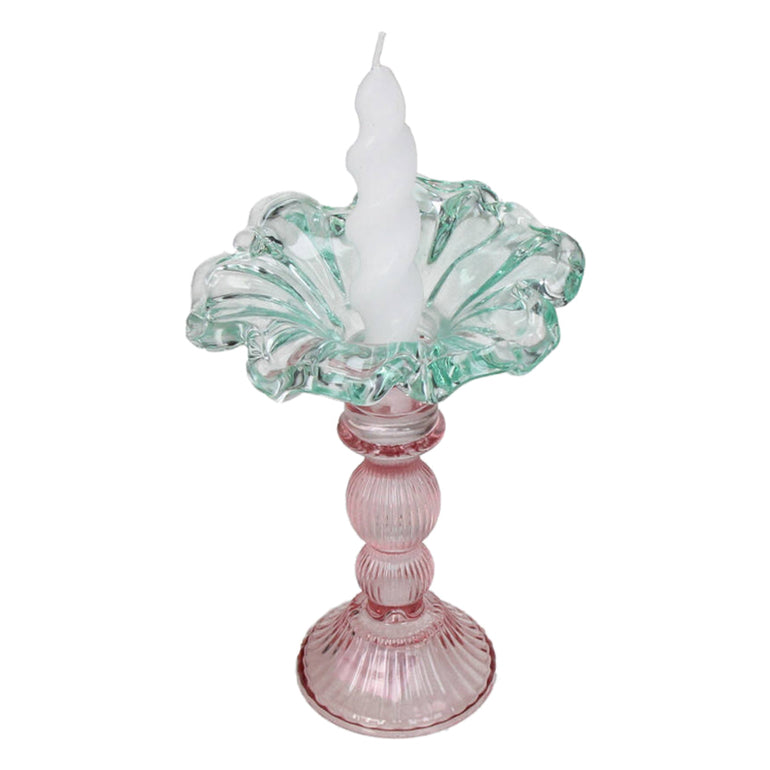 Fleur Glass Candleholder Mint, the best customized gift and gifts for her and for him from Inna Carton online shop Dubai, UAE!