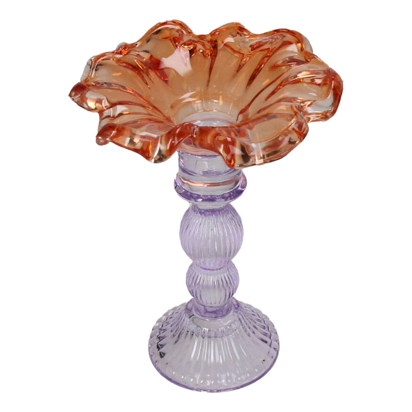 Fleur Glass Candleholder Peach, the best customized gift and gifts for her and for him from Inna Carton online shop Dubai, UAE!