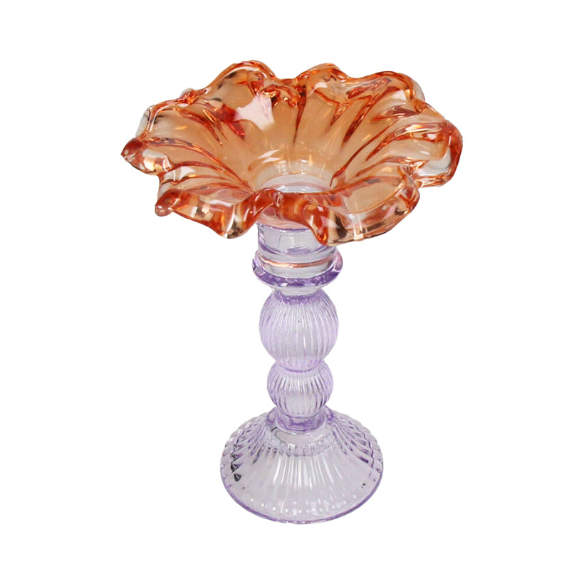 Fleur Glass Candleholder Peach, the best customized gift and gifts for her and for him from Inna Carton online shop Dubai, UAE!