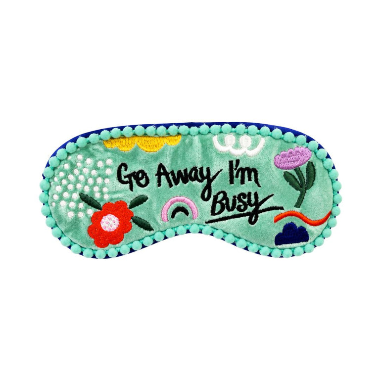 Go Away Embroidered Velvet Mask, the best customized gift and gifts for her and for him from Inna Carton online shop Dubai, UAE!

