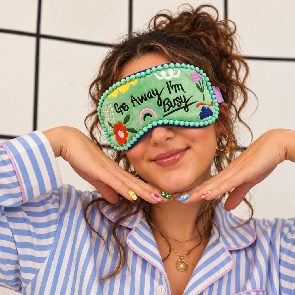 Go Away Embroidered Velvet Mask, the best customized gift and gifts for her and for him from Inna Carton online shop Dubai, UAE!
