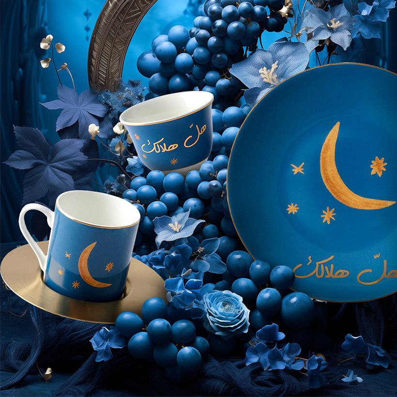 Hal Hilalak Salad & Dessert Plates, the best ramadan customize gift and gifts for her and for him from Inna Carton online shop Dubai, UAE!
