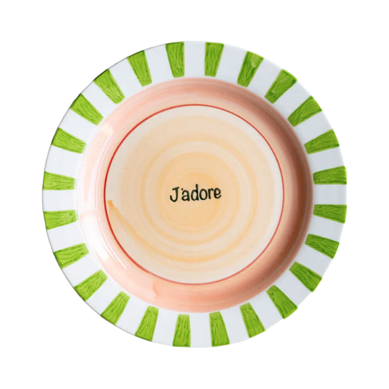 Green & Pink J'adore Plates, the best customized gift and gifts for her and for him from Inna Carton online shop Dubai, UAE!