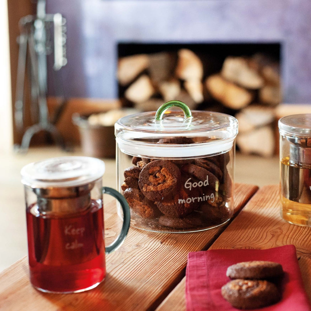 Keep Calm Glass Infuser Mug, the best customized gift and gifts for her and for him from Inna Carton online shop Dubai, UAE!
