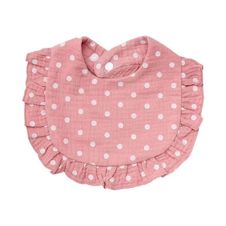 Polka Blush Bib newborn baby, the best customized gift and gifts for her and for him from Inna Carton online shop Dubai, UAE!