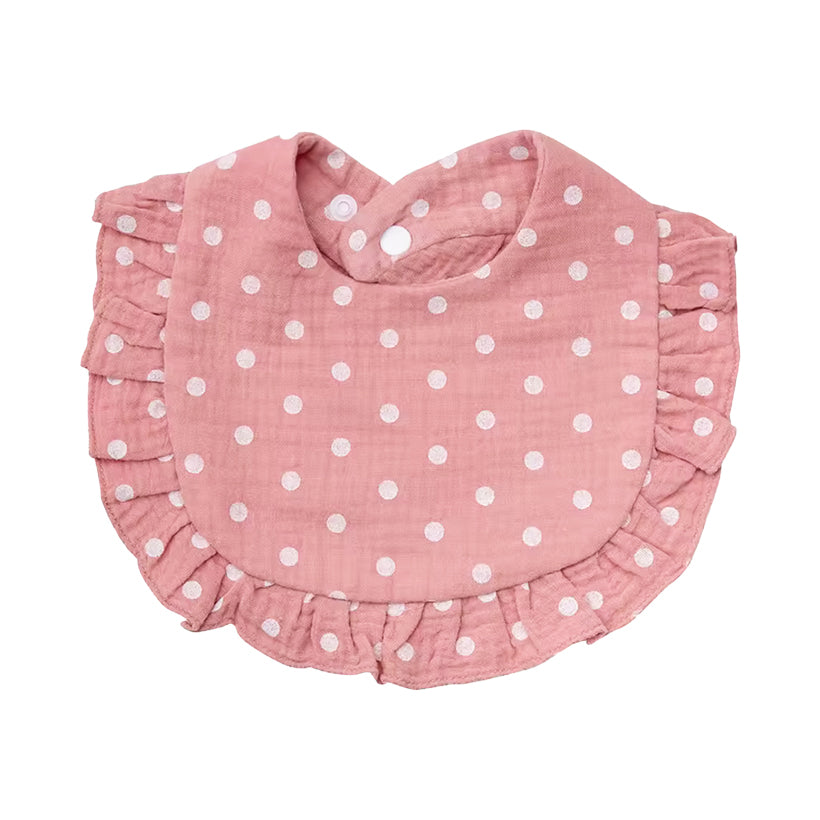 Polka Blush Bib newborn baby, the best customized gift and gifts for her and for him from Inna Carton online shop Dubai, UAE!