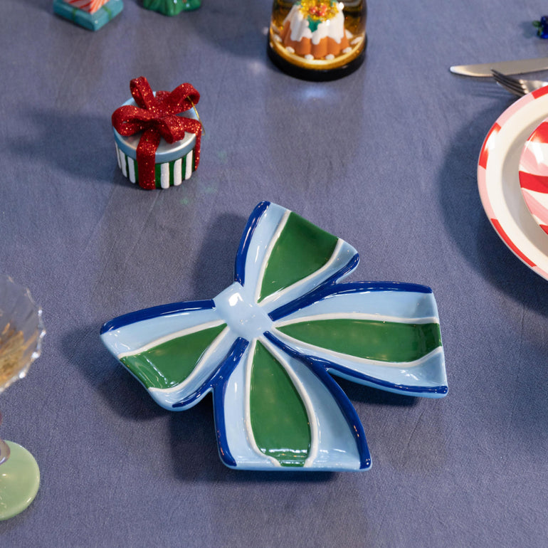 Ribbon Plate Blue, the best customized gift and gifts for her and for him from Inna Carton online shop Dubai, UAE!
